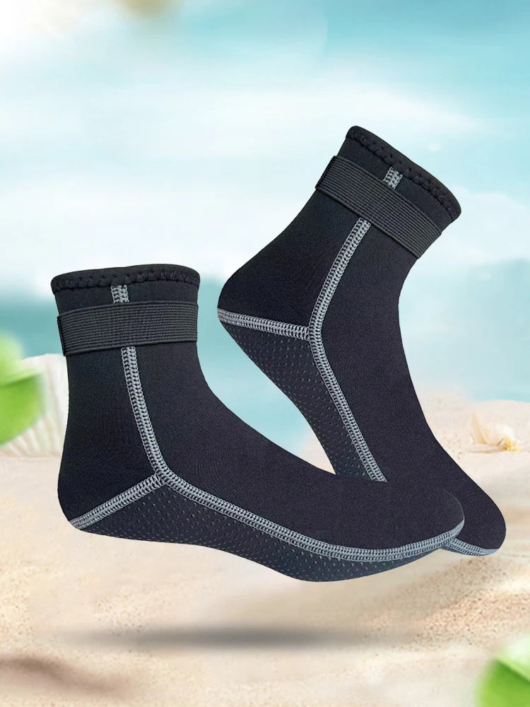 3mm Neoprene Socks Anti-Slip Water Socks Thermal Surf Swimming Fins Socks for Diving Snorkeling Kayaking Paddling for Men Women
