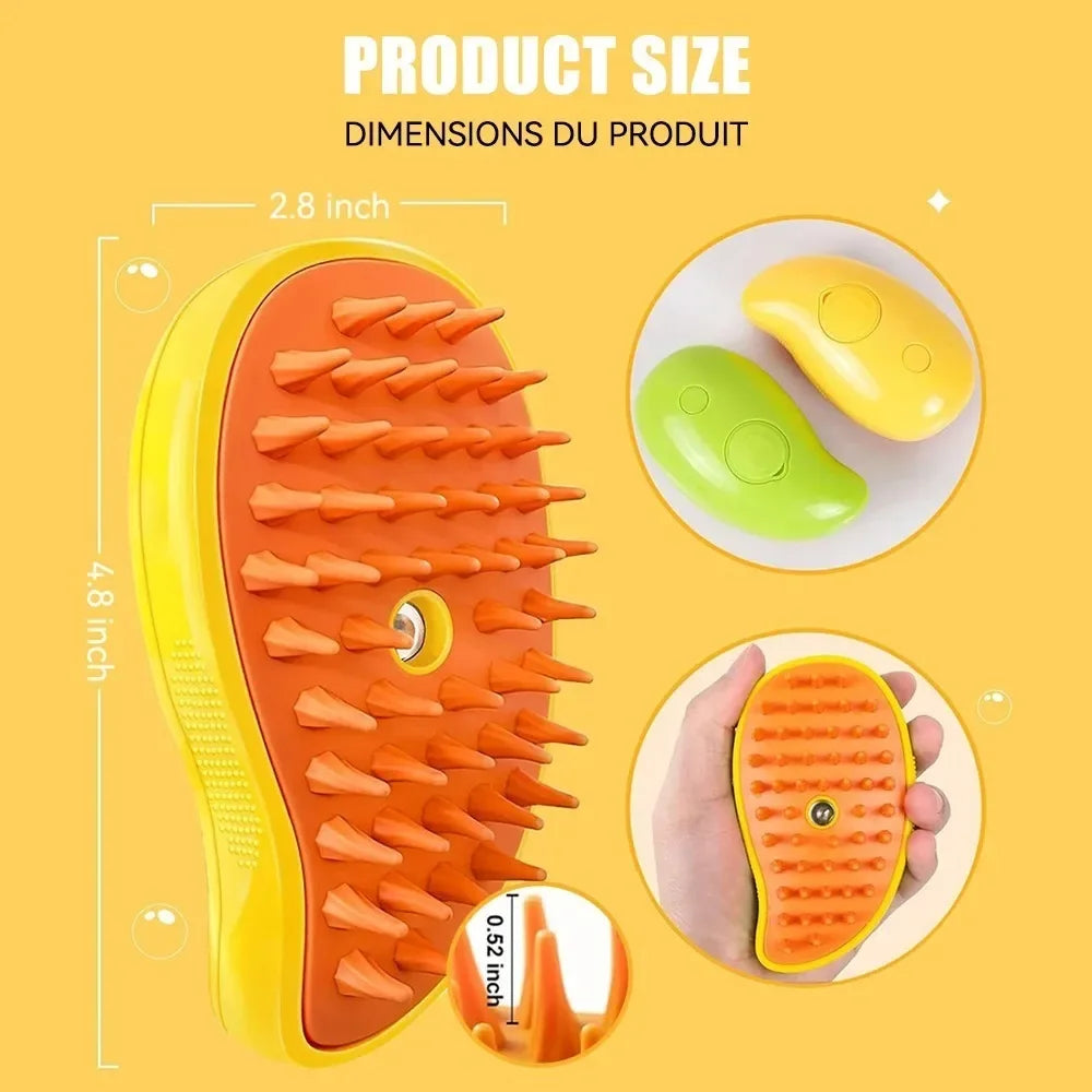 3 in 1 Cat Dog Steamy Brush Steam Brush Electric Sprayer for Massage Pet Grooming Tool Shedding Electric Sprays Massage Combs