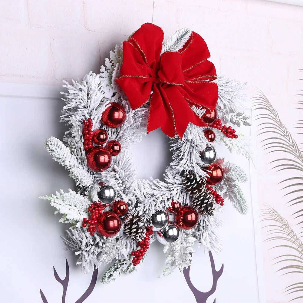 Christmas Vine Hanging Garland Decorative Vine Cane Wreath Festival Theme Multifunctional for Door Window Fireplace