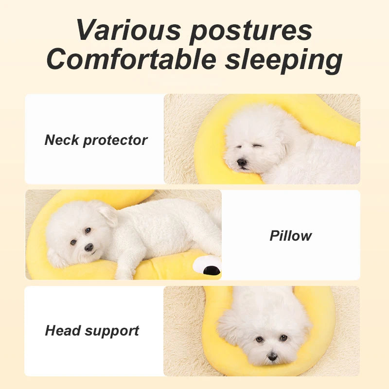 Winter Pet Little Pillow U-Shaped Neck Protector Deep Sleep for Puppy Kitten Pillow Dogs Cats Headrest Sleep Pillow Pet Supplies
