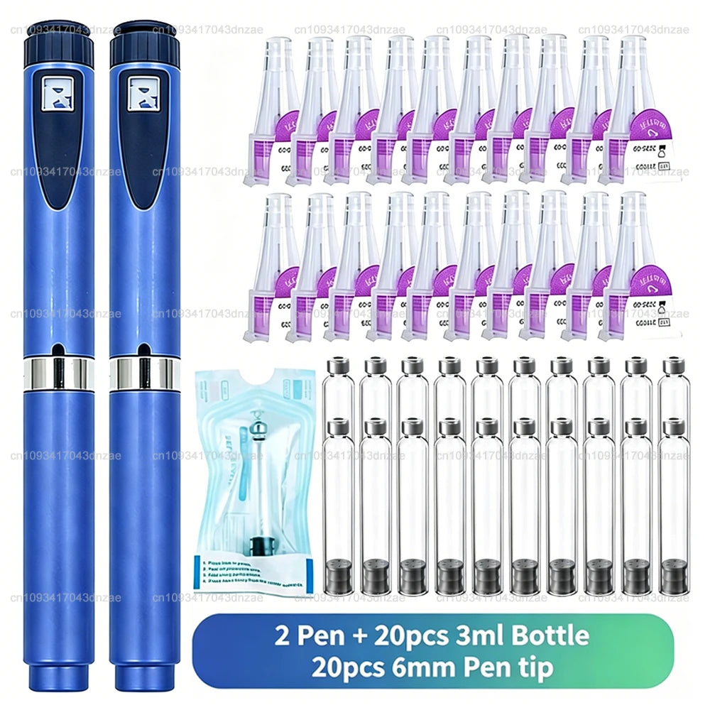 Aluminum Magic Pen Kit Cartridges 3ml Empty Cassette Bottle Individual Packaging Disposable 6mm Pen Tip for Lilly Insulin Pen