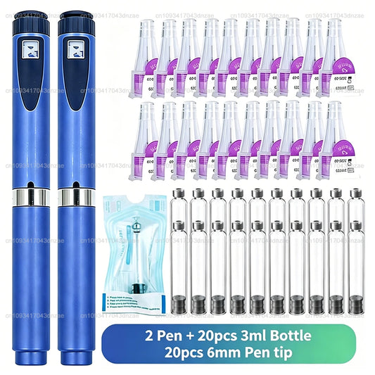 Aluminum Magic Pen Kit Cartridges 3ml Empty Cassette Bottle Individual Packaging Disposable 6mm Pen Tip for Lilly Insulin Pen