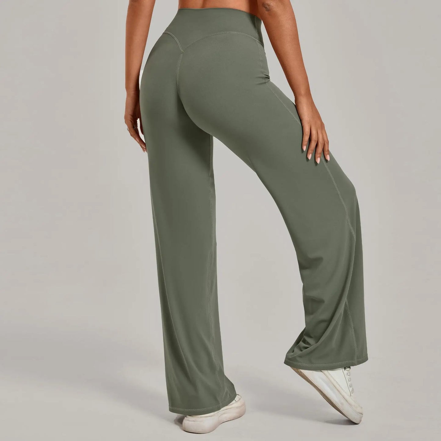 Women's Pilates Yoga Pants Sports Fitness Flared Peach Hip-lifting Leggings Outdoor Workout Training Running Casual Trousers