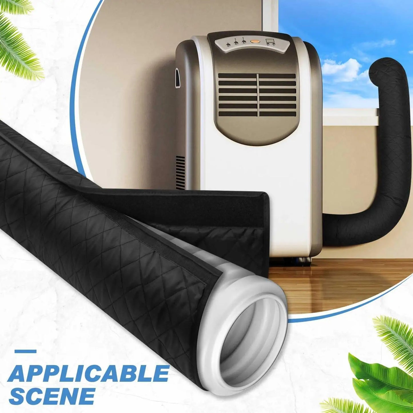 Portable Air Conditioner Hose Cover Wrap Fits Portable AC Hose Insulation Sleeve for 5inch 5.9inch Diameter Exhaust Hose