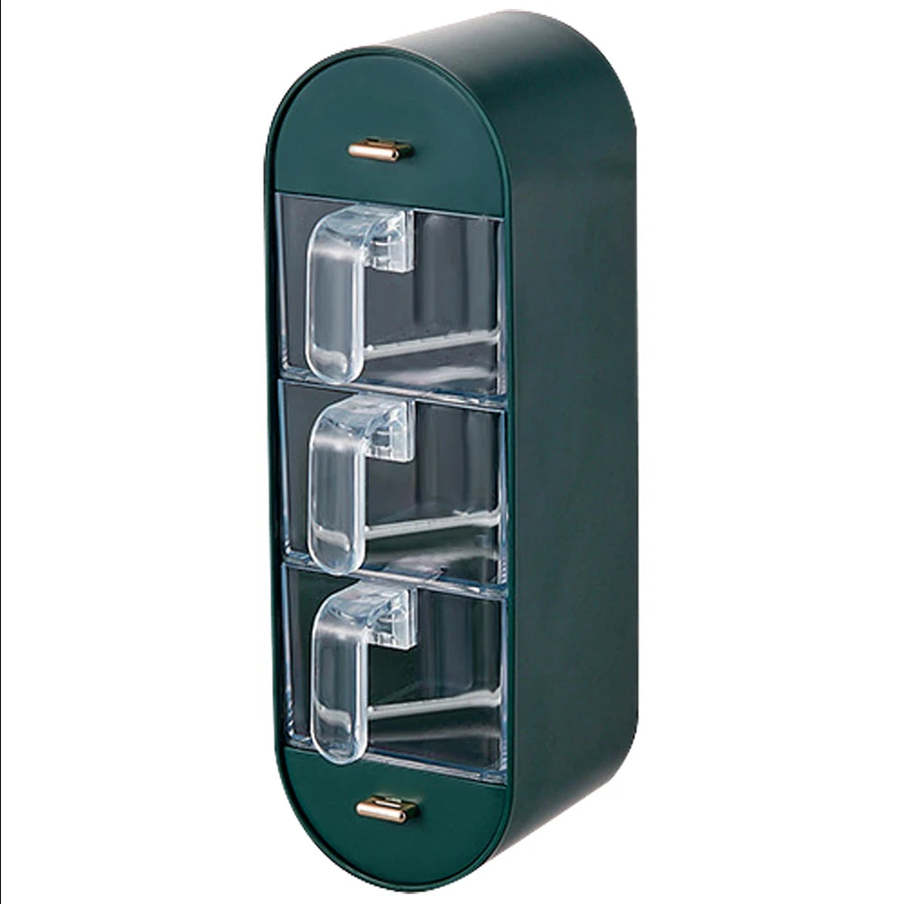 Wall Mounted Condiment Containers with 5 Compartments and Handles Sugar Salt Container Set Seasoning Container Boxes for Kitchen