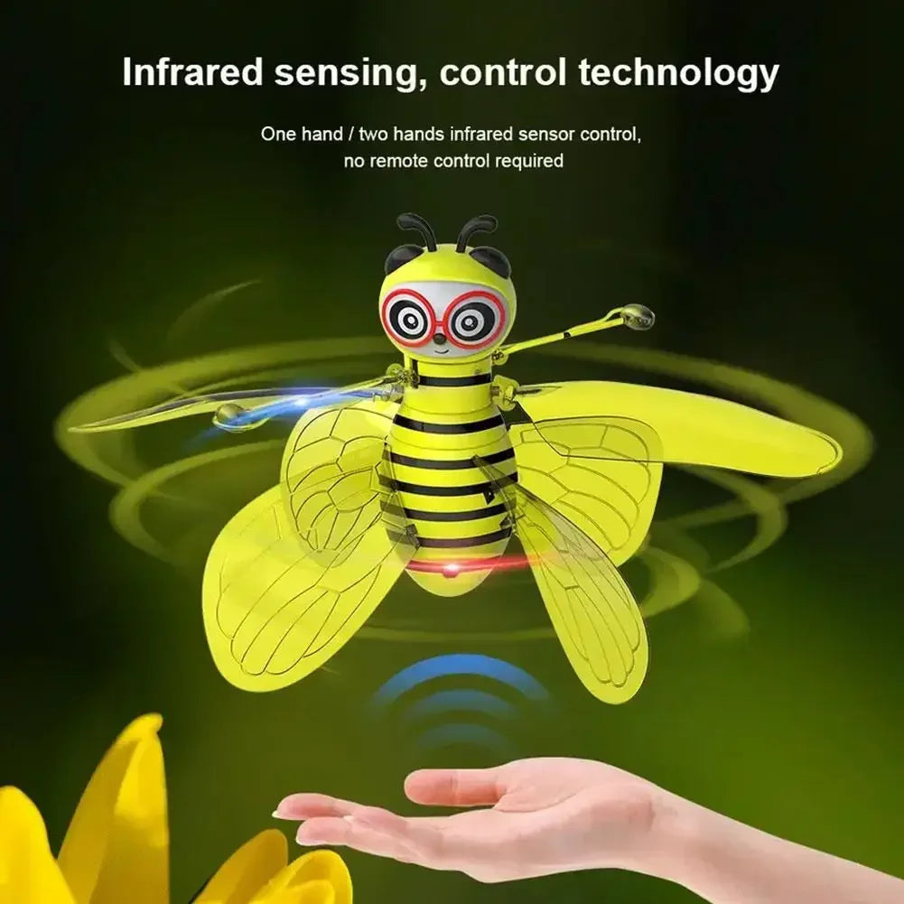 Popular toy influencer sensor Little Bee Flying Vehicle Toy With Gesture Suspension And Glowing Effect Gift Kid Toysflying