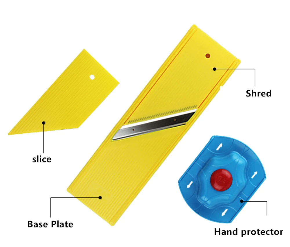Vegetable Slicer and Vegetable Julienne with Hand Protector Handheld Vegetable Chopper for Speedy Slicing of Fruit and Vegetable