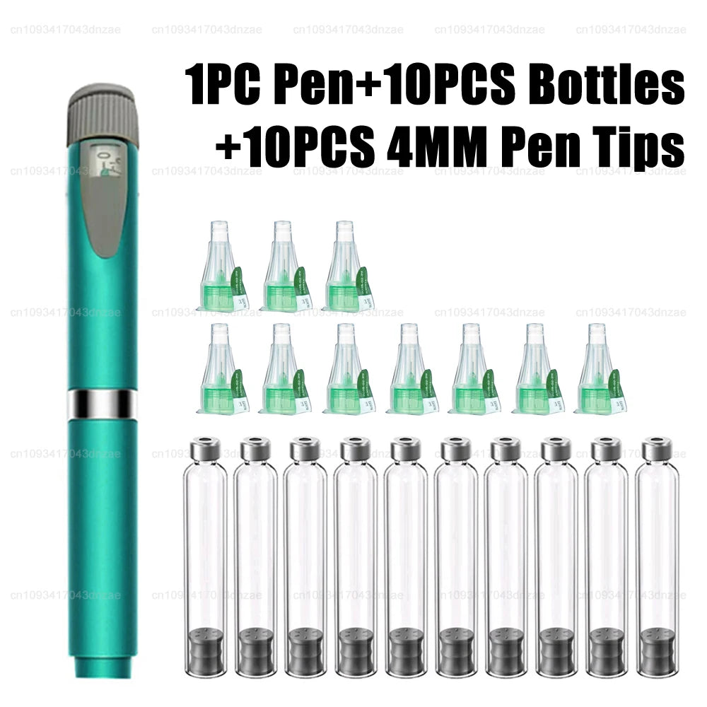 Multi-use Precise Dosing Reusable  Injection Pen 3ml Empty Cassette Bottle Cartridges 4-8mm Pen Tip Sterile Individual Packaging