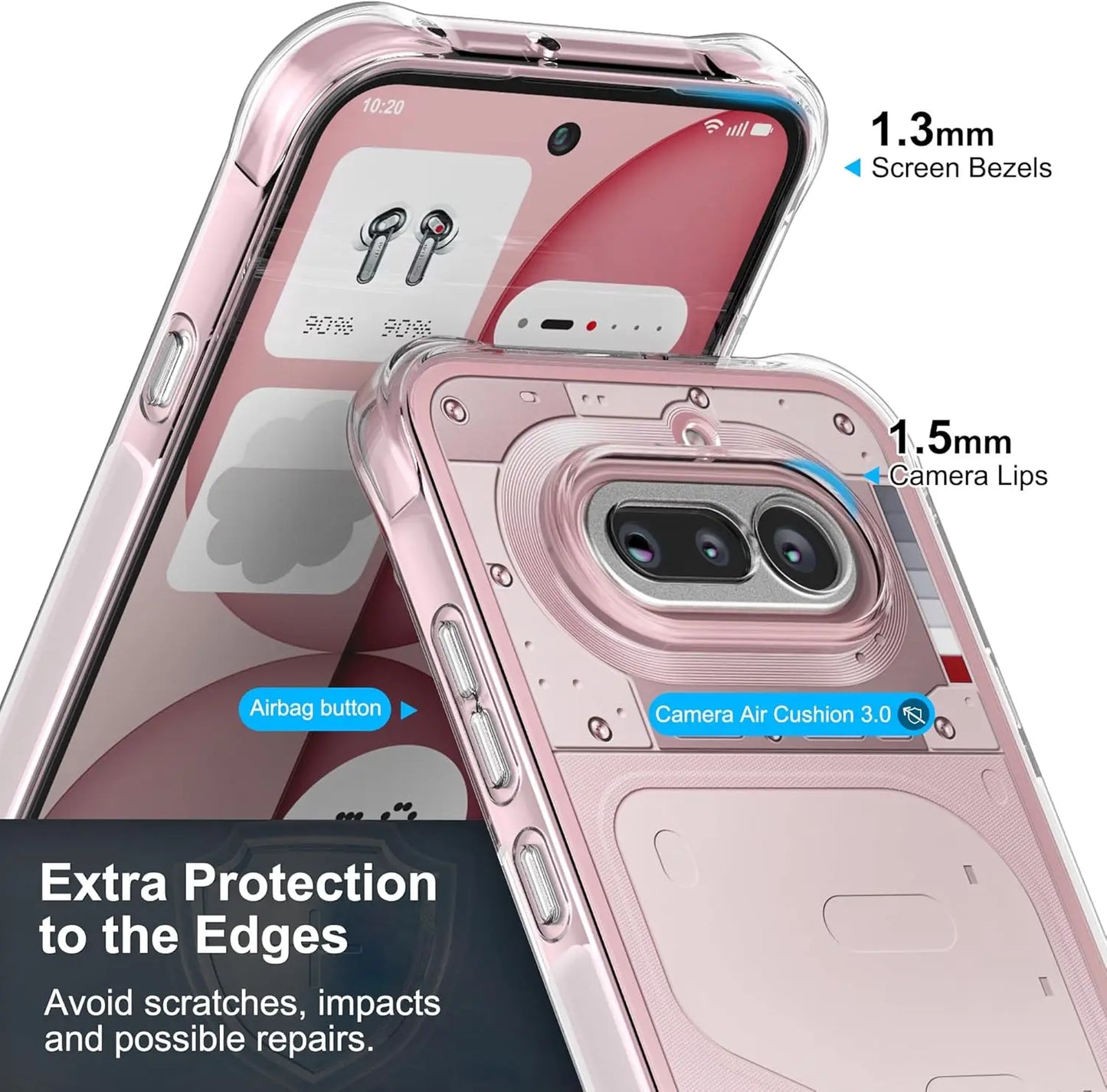 Reinforced Corners Soft TPU Shockproof Back Phone Case Cover for Nothing Phone 4A 4A Pro