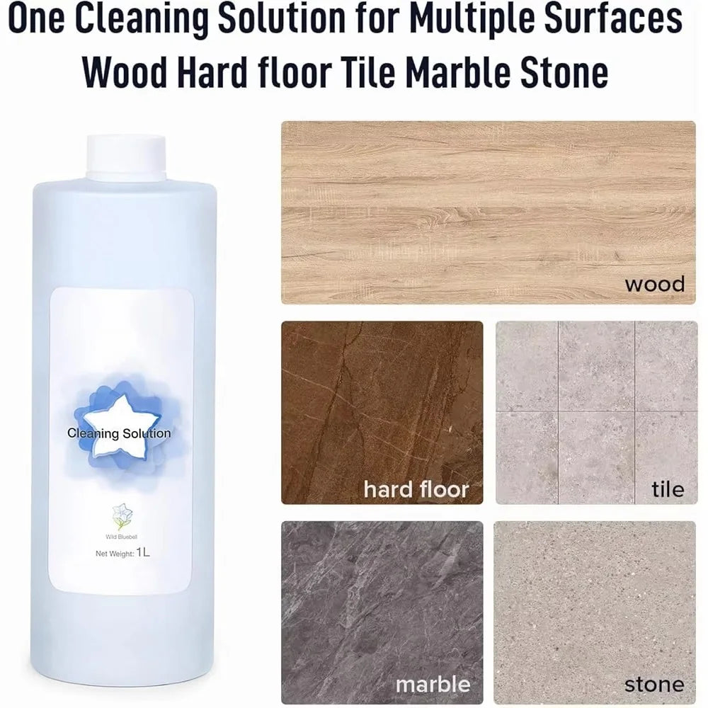Floor Cleaning Solution 1L, Compatible with ECOVACS Deebot T30 OMNI/T30s PRO/T20 OMNI/T10/X2 OMNI/X2 TURBO/X1 OMNI/X1 TURBO