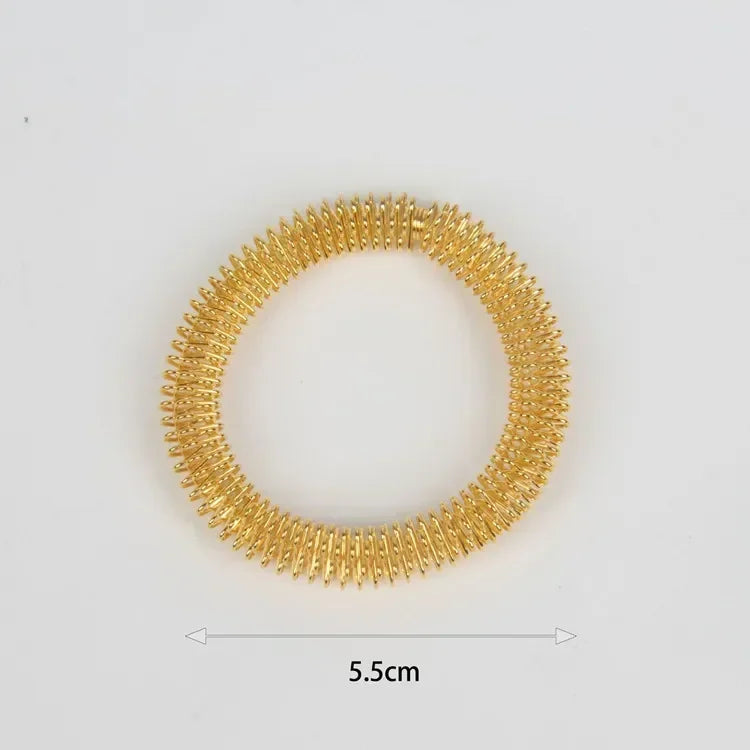 Wrists Relaxation Massager Wrist Massage Ring Hand Acupuncture Bracelet Metal Massage Ring for Men Women Health Care Tool