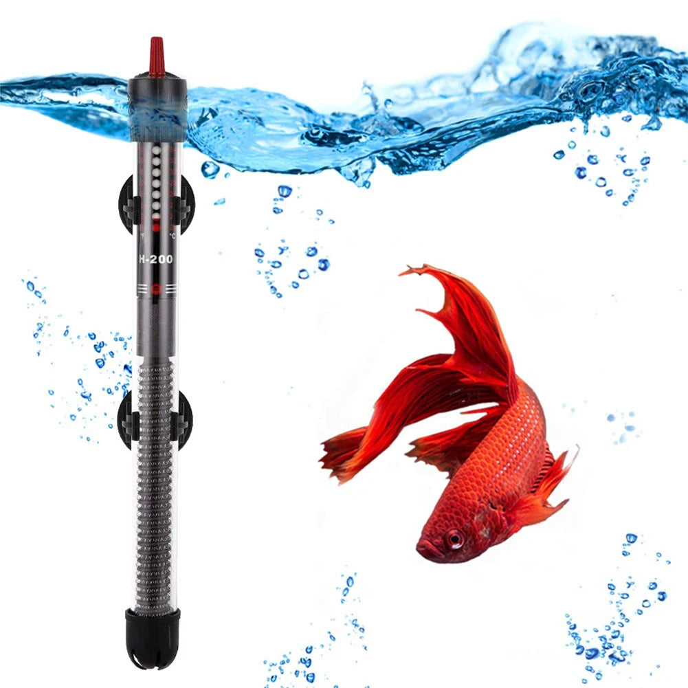 Aquarium Submersible Heater 300W W/ Thermometer Fish Tank Thermostat Adjustable Aquarium Heater for Freshwater & Saltwater Tank