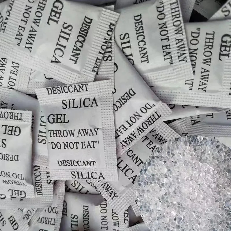 50-100 Packs Non-Toxic Silica Gel Desiccant Damp Moisture Dehumidifier For Kitchen Room Living Absorber Bag Clothes Food Storage
