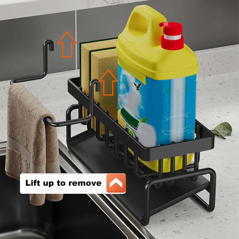 Multifunctional Sink Drying Rack Space Saver Rustproof Sponge Holder Kitchen Sink Organizer Sink Storage Countertop Organization