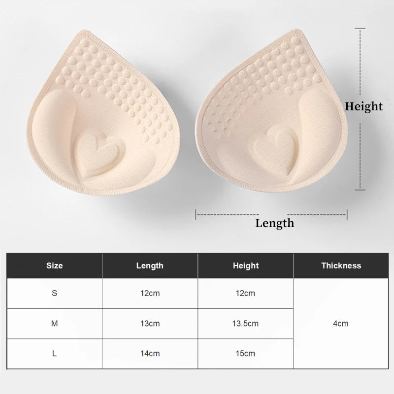 Push Up Bra Inserts Thick Breast Lift Enhancers Pads Reusable Cup Pad For Bikini Swimsuit Dress Jelly Bra Inserts