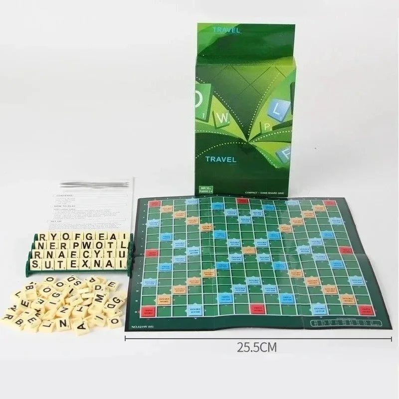 2-4 Players English Spelling Puzzle Game Educational Travel Alphabet Spell Game Fun Learning Toy Perfect for Family Game Night