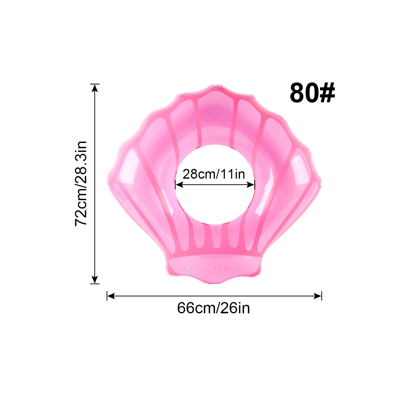 1PC Piece Of Shell Shaped Thickened Pool Float, Simple Floating Ring For Adults In Summer, Suitable For Beach Parties