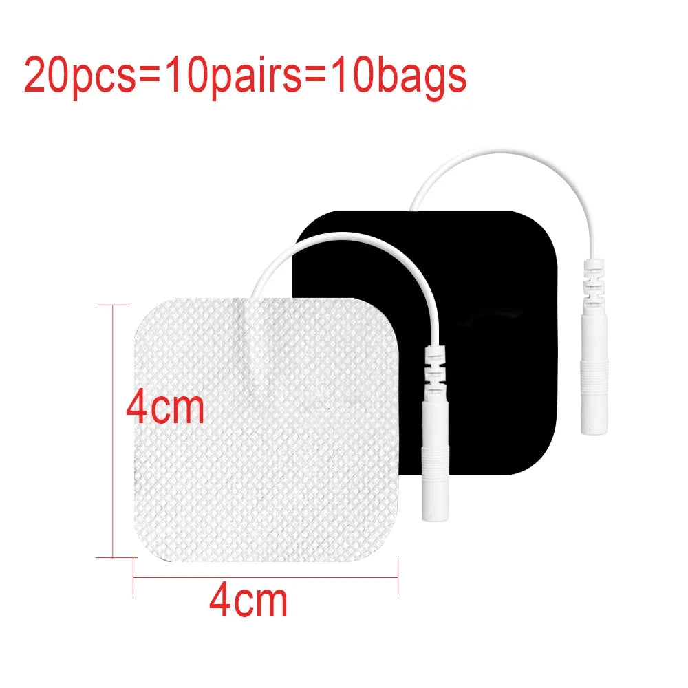 10/20pcs Tens Muscle Electrostimulator Patches EMS Body Massager Low  Frequency Therapy Pads Physiotherapy Electrodes