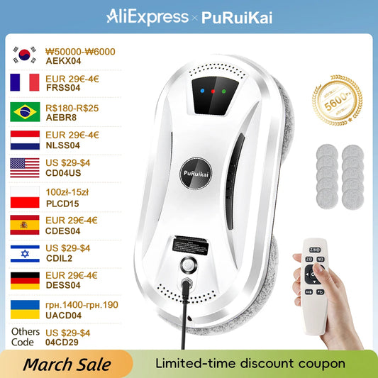Ultra thin Robot vacuum cleaner window cleaning robot window cleaner electric glass limpiacristales remote control for home