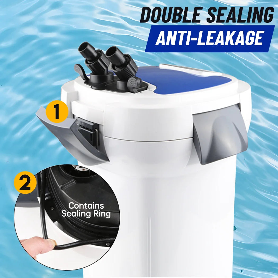 PORIYA Aquarium External Canister Filter HW-3000 Frequency 1200L/H-3000L/H Adjustable