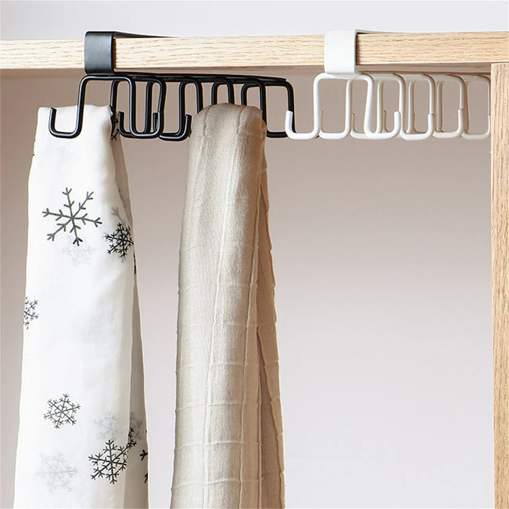 Double Hook Under Shelf Kitchen Cabinet Hanger Organiser Mug Cup Rack Holder