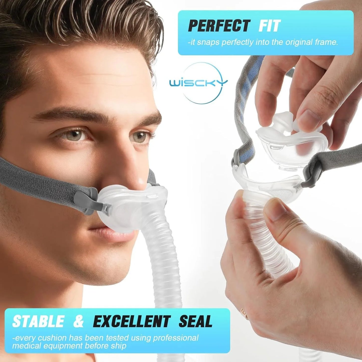 P10 Nasal Pillow is suitable for ResMed AirFit P10 nasal pillow replacement pad silicone soft cushion CPAP mask.