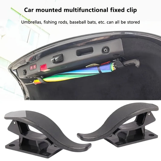 1/2PCS Self-Adhesive Car Umbrella Holders Trunk Storage Organizer Hook Umbrella Mounting Bracket Interior Auto Accessories