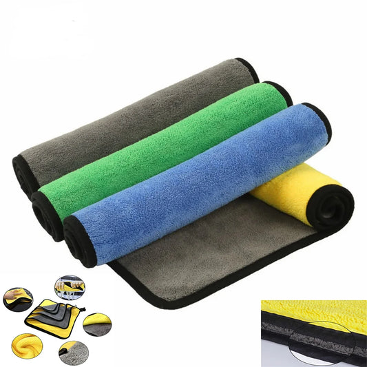 Microfiber Towel Super Absorbent Car Wash Cleaning Drying Cloth Multiple Size Colors Car Motorcycle Household Care Detailing