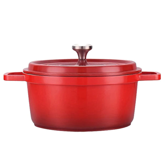 Enameled Cast Aluminum Dutch Oven with Lid Non-Stick Heavy Duty Stock Pot Home Kitchen Enamel Stock Pot Multifunctional Cookware