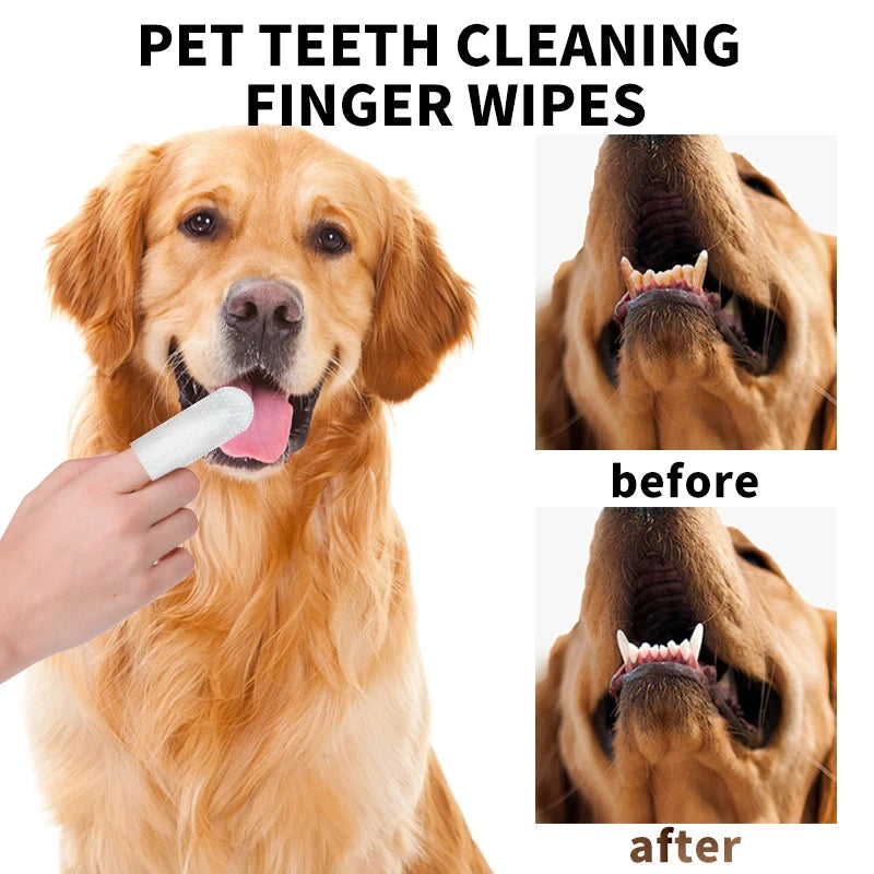 Pet supplies, pet teeth cleaning wipes, cats and dogs, pet cleaning wipes, gloves that can be licked