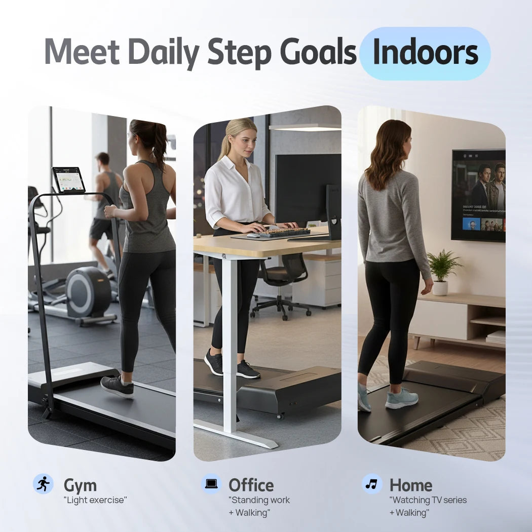 Electric Quiet Under Desk Treadmill for Home Gym Fitness Remote Control