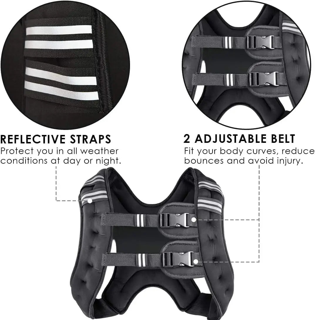 Adjustable Weighted Vest,5kg Running Weight Vest for Training Workout, Jogging,Cardio, Walking,Weight Loss,Strength Training,Gym