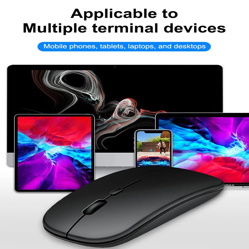 Silent Bluetooth-compatible Mouse Computer Laptop Optical Mouse Wireless for iPad Samsung Tablet Universal Mice Noiseless Gaming