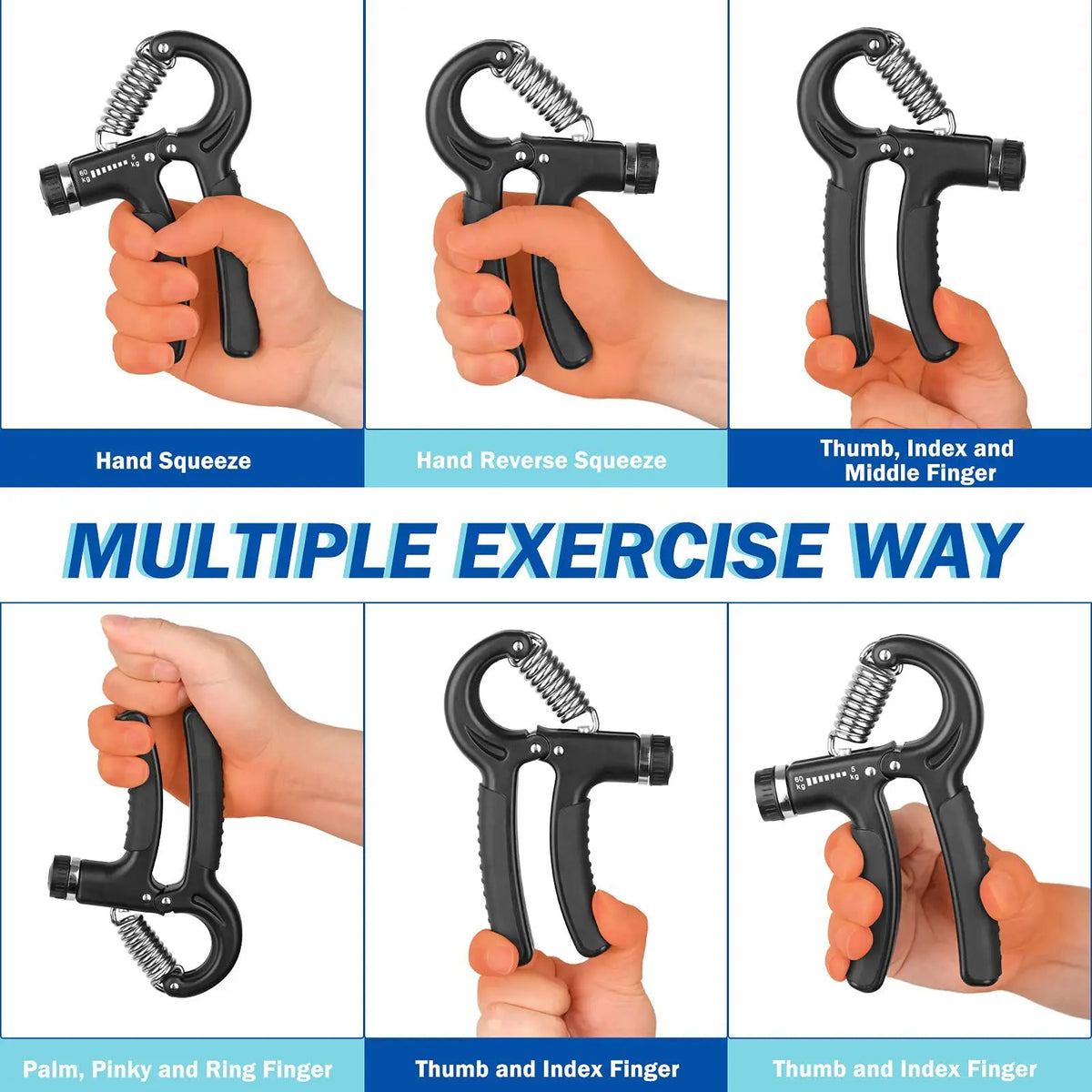Adjustable R-Type Hand Grip Exercise Countable Strength Exercise Strengthening Pliers Spring Finger Pinch Wrist Expander