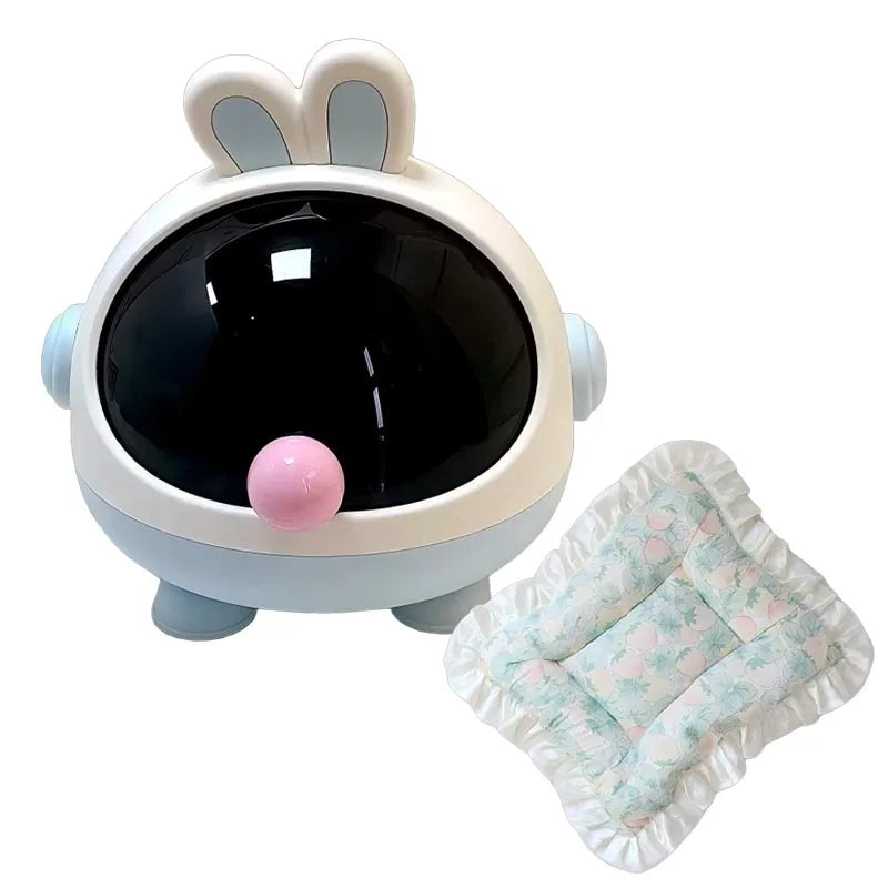 1/2pcs Doll Bed Baby Bunny Storage Box with Mat for Labubu Space Module Doll Sleep Cradle Cart Dolls Bed Furniture Accessories