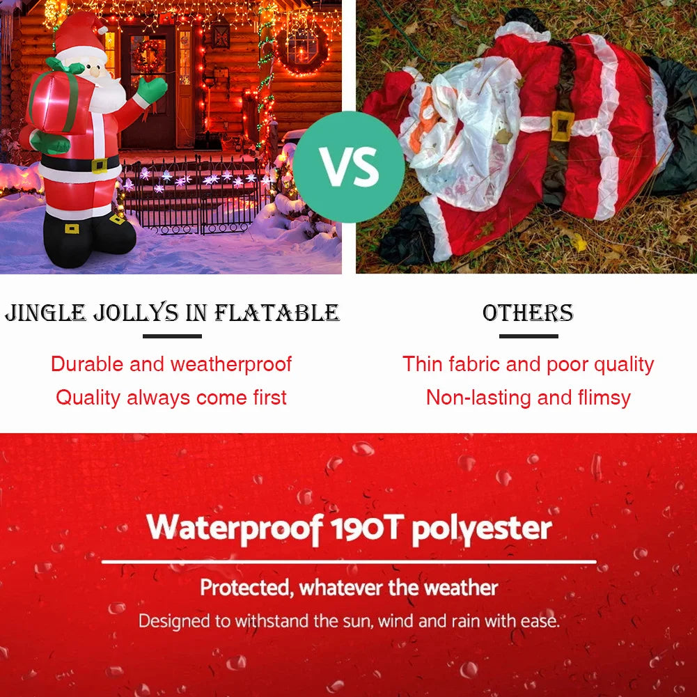 2.4M Blow Up Santa Claus Weatherproof Airblow Inflatable Santa Claus Inflatable Xmas Santa Claus for Yard Garden Lawn Home Party
