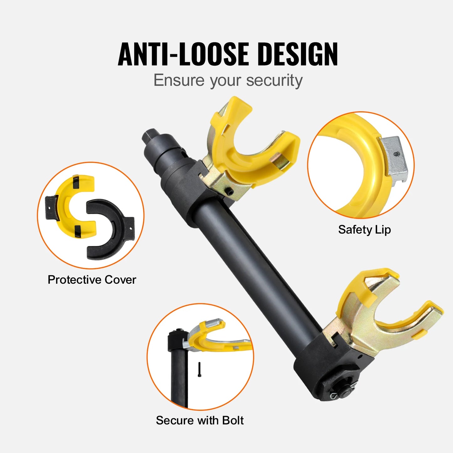 SucceBuy Strut Spring Compressor Set Macpherson Strut Spring Compressor Interchangeable Fork Strut Coil Extractor Remover Tool