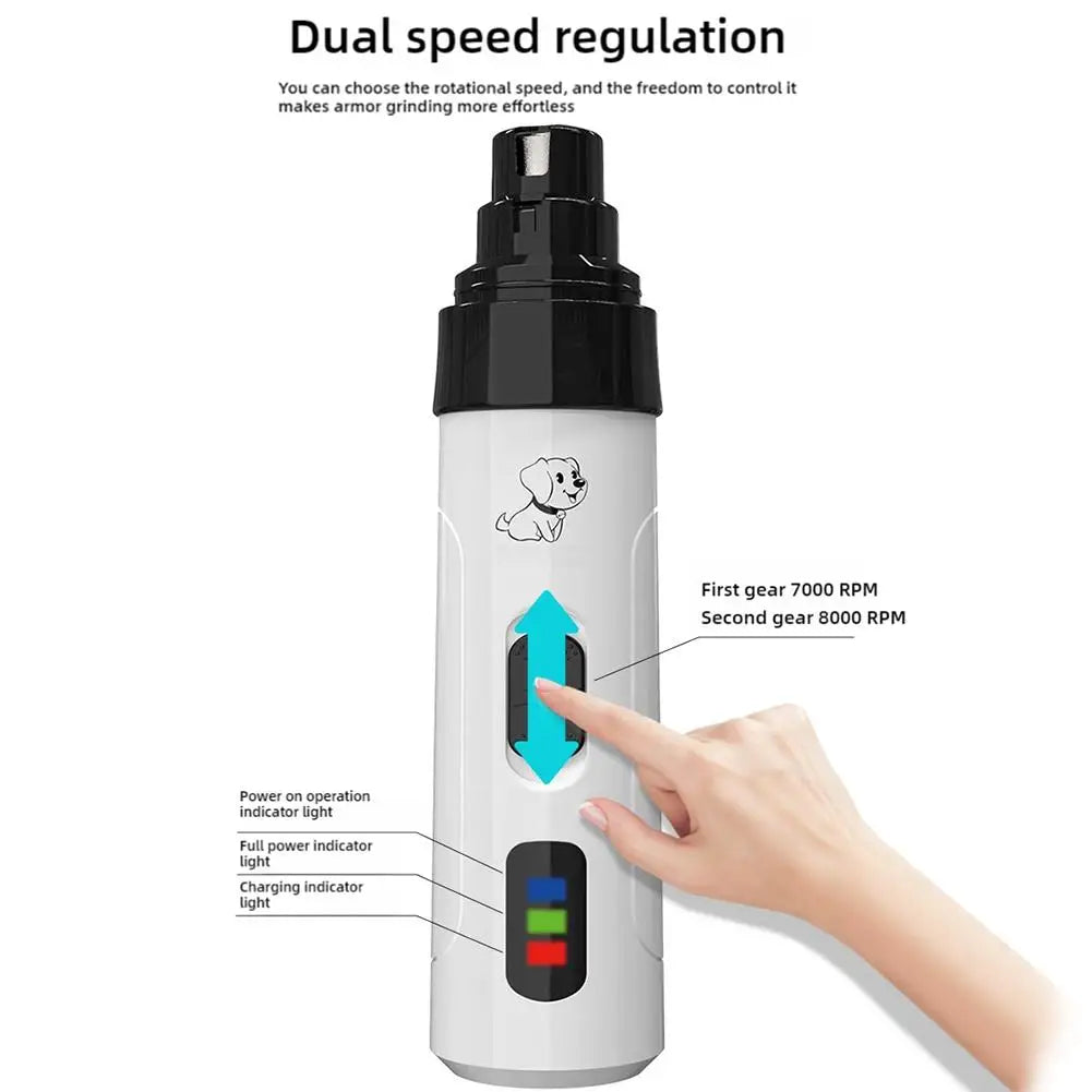 Electric Pet Nail Clippers USB Rechargeable Dog Nail Grinder Portable Small Dog Cat Nail Pet Grooming Tool For Cat Big And Small