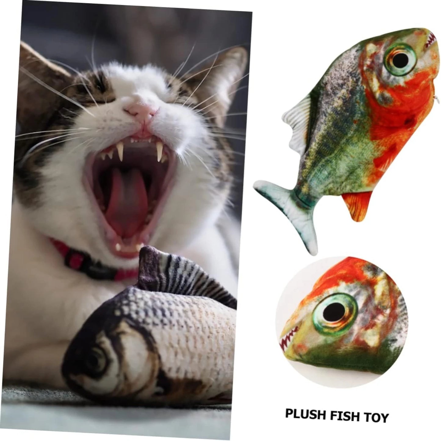 Engaging and Entertaining Interactive Plushible Stuffed USB Dancing Catnip Fish Toy - Fun Chew Toy for Happy and Engaged Feline