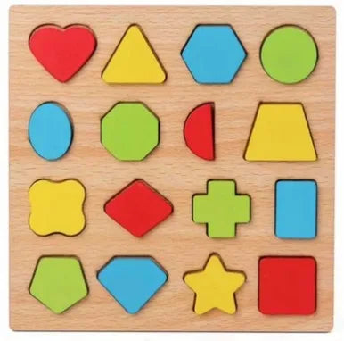 Montessori Baby Wooden Puzzle Toys Kids Educational Game 3D Cartoon Animal Jigsaw Puzzle Toys Activity Board for Child 2 3 Years