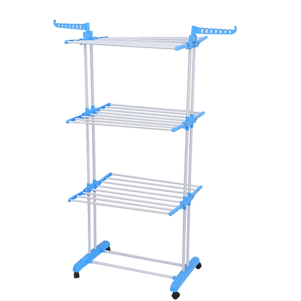 Foldable 3 Tier Clothes Airer Folding Hanger Drying Rack Multi-Functional Stand