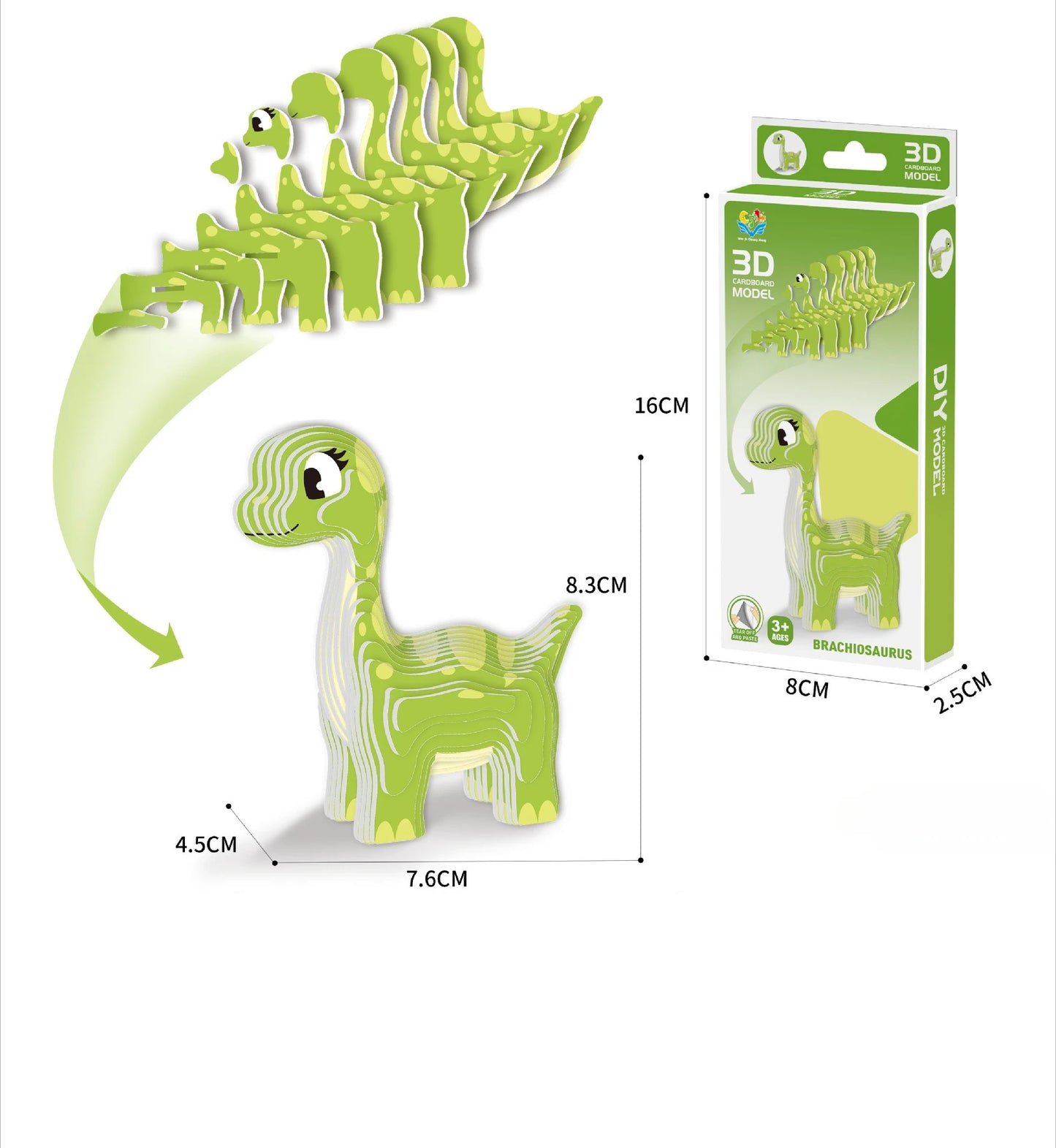 3D Animal Puzzle for Kids - DIY Dinosaur Ocean Safari Paper Crafts, Educational toy for Preschool Learning Activities
