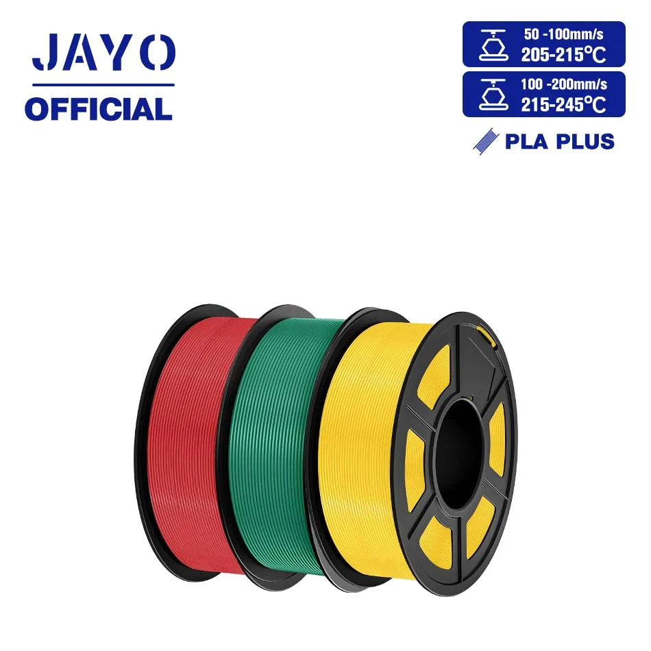 JAYO PLA+ 3D Filament PLA Plus 3D Printer Filament Neatly Wound PLA 1.75mm For FDM 3D Printers High Toughness Materials