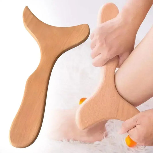 Wooden Body Massager - Gua Sha Scraping & Muscle Relaxation Tool for Pain Relief & Sculpting Health Massage Tool Spa