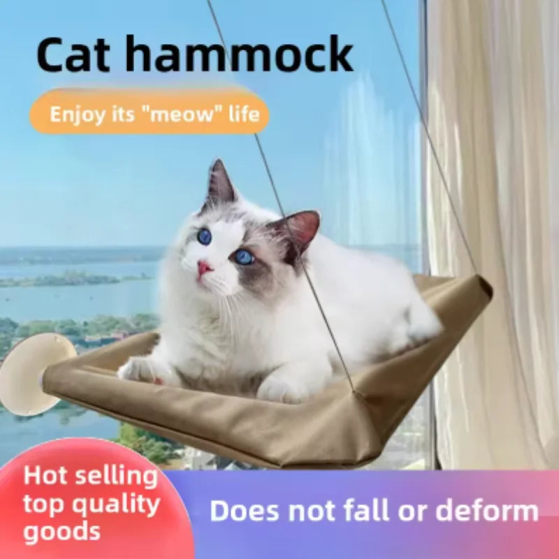 New Pet Cat Hammock Hanging Cat Bed Bearing 20 kg Comfortable Sunny Window Seat Kitten Rock Climbing Frame Pet Supplies