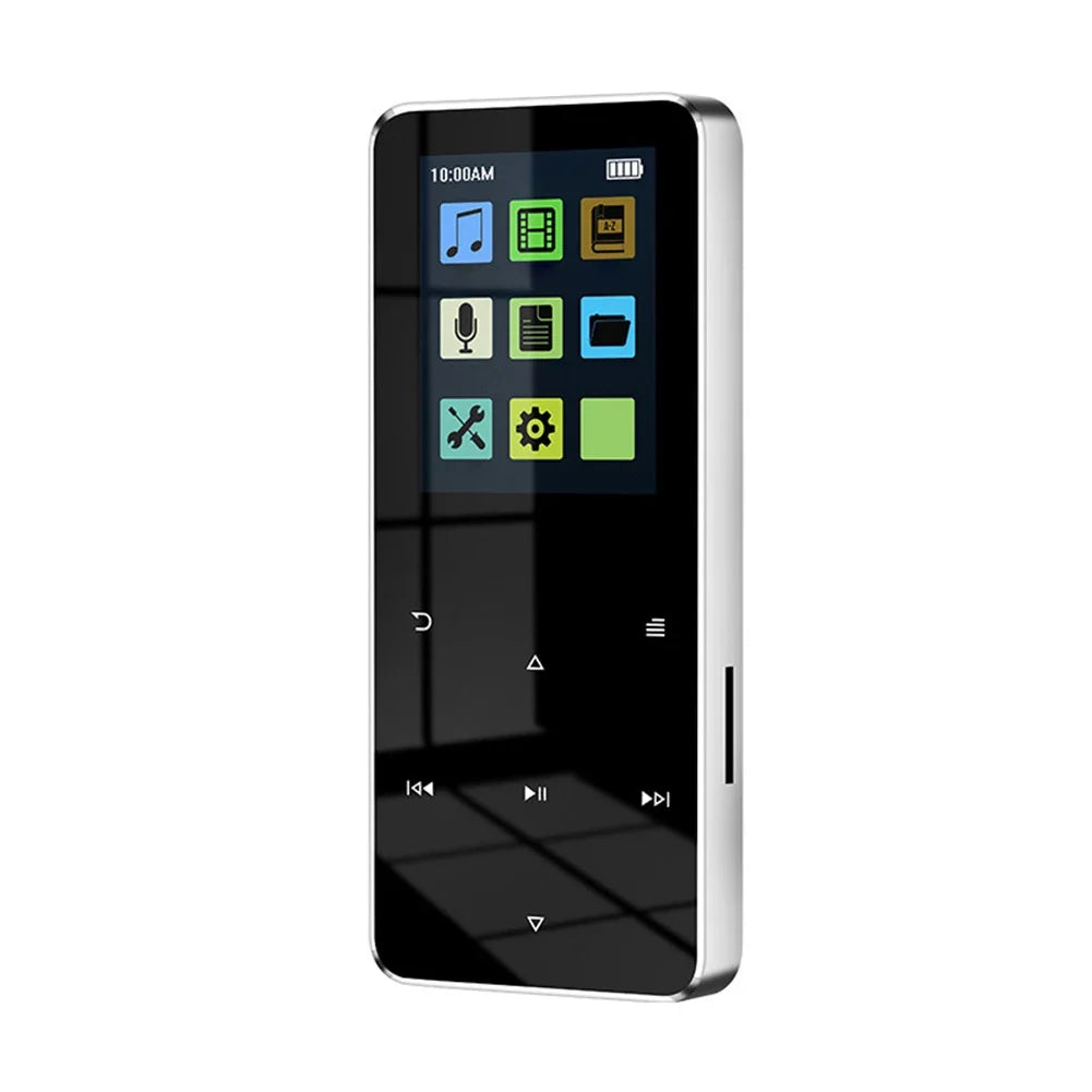 1.8 Inch TFT MP3 Player Touch Screen Bluetooth-compatible 5.0 Music Walkman USB 2.0 3.5mm Jack with E-book Recording for Student