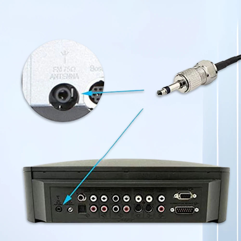 AM FM Radio Antenna F Female Head To TV 3.5Mono FM Sheep Horn Antenna Universal AM FM Dipole Antenna for Car FM TV Radio Station