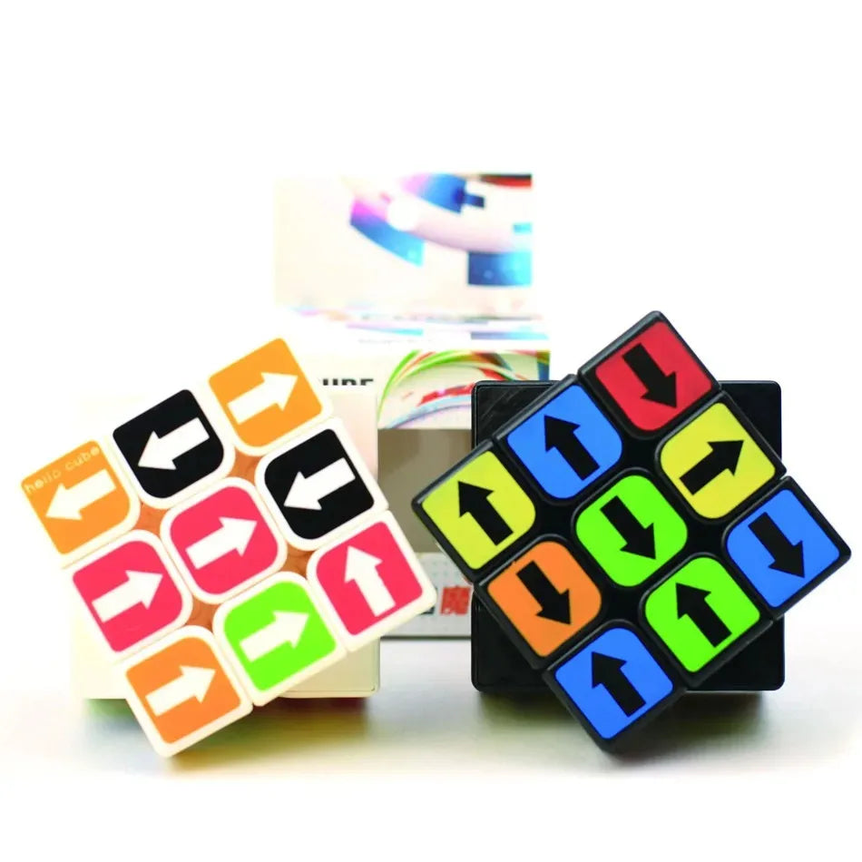 Zcube Idea Fun 3x3 Direction Arrow Magic Cube White/Black Educational 3x3x3 Puzzle Cubo Magico Toys For Children