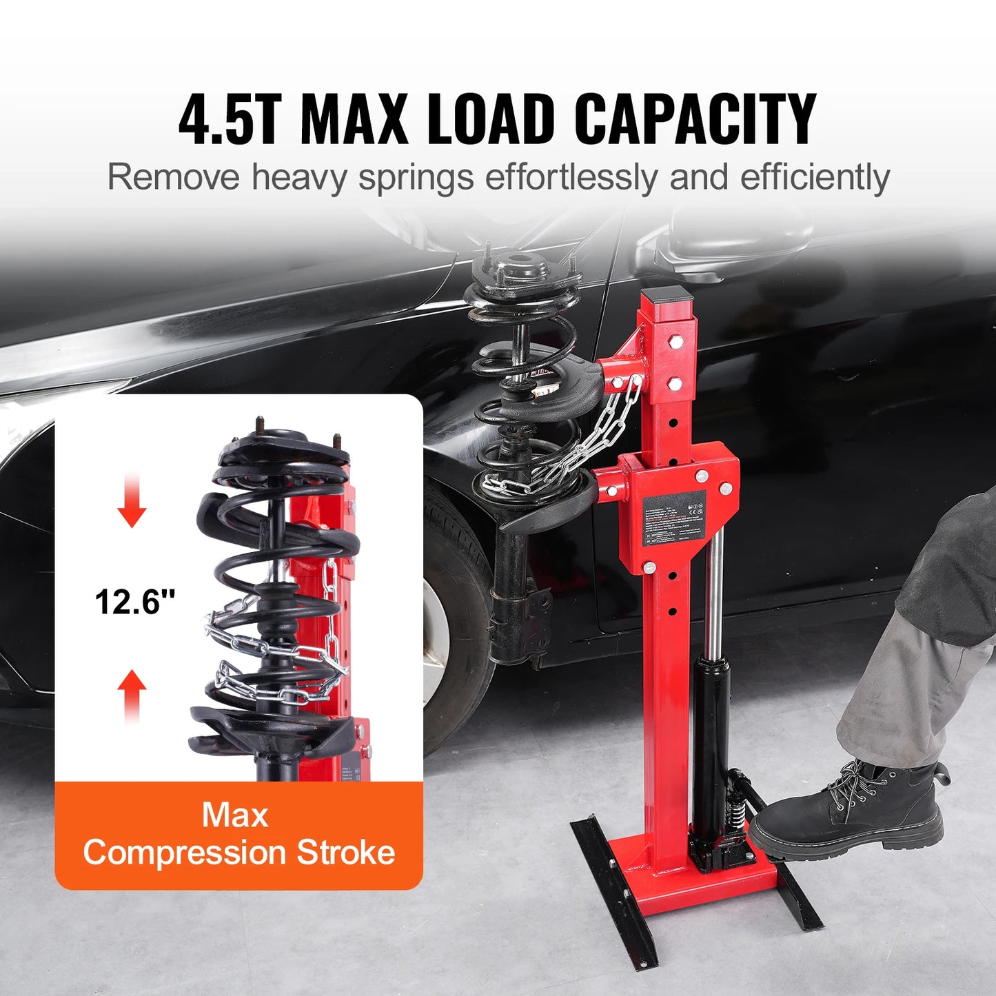 SucceBuy Strut Spring Compressor 4.5 Ton/9920 LBS Hydraulic Jack 1Ton Rated Compression Force Auto Strut Coil Spring Compressor