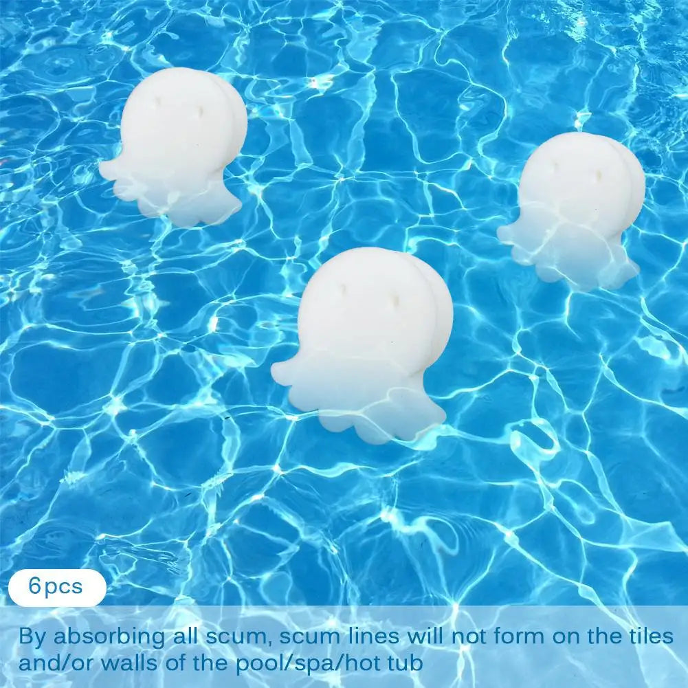 6pcs Swimming Pool Octopus Oil Absorbing Filter Sponge SPA Hot Tub Cleaning Tool